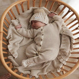 Chunky Knit Blanket | Oat