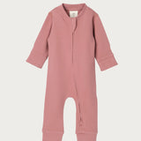 Footless Onesie Zipsuit | Rose