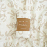 Marine Dream Organic Cotton Baby Muslin Wrap | Stone