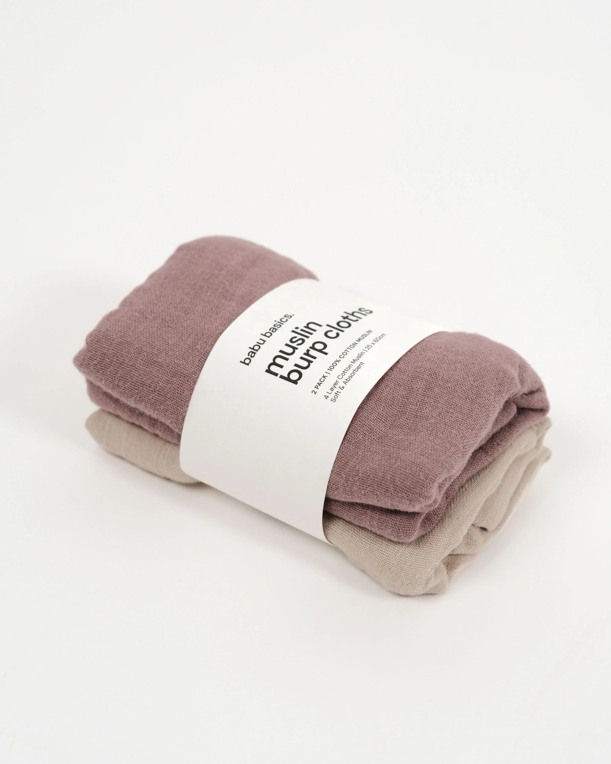 Muslin Burp Cloth Set (2 pack) | Moss & Oat