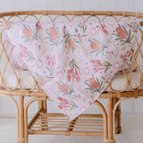 Organic Cotton Muslin Swaddle Wrap | Gumnut Blossoms