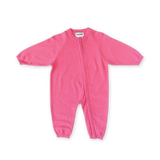 Organic Speckle Knit Zipper Starsuit | Bright Sorbet