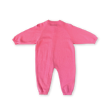 Organic Speckle Knit Zipper Starsuit | Bright Sorbet