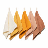 Organic Muslin Baby Wash Cloths | Golden Harvest (5 Pack)