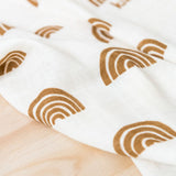 Organic Muslin Swaddle | Rainbow Ivory Umber