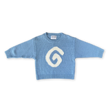 Organic Swirl Intarsia Knit Pull Over | Duck Egg