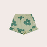 Petal Carla Frill Shorts | Tea Green