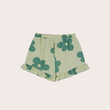 Petal Carla Frill Shorts | Tea Green