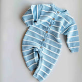 Raised Stripe Full Romper | Arctic