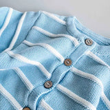 Raised Stripe Full Romper | Arctic