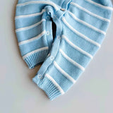 Raised Stripe Full Romper | Arctic