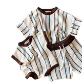 Retro Stripe Knit Top | Azure